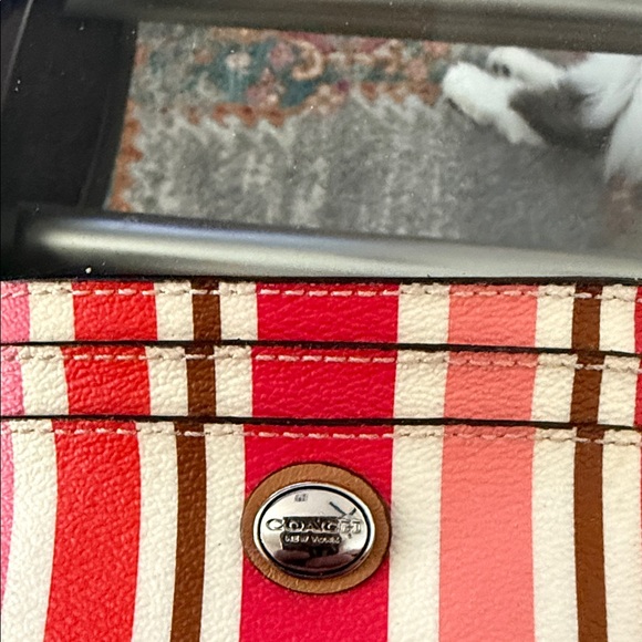 Coach Multicolor Striped Card Holder - Picture 5 of 5